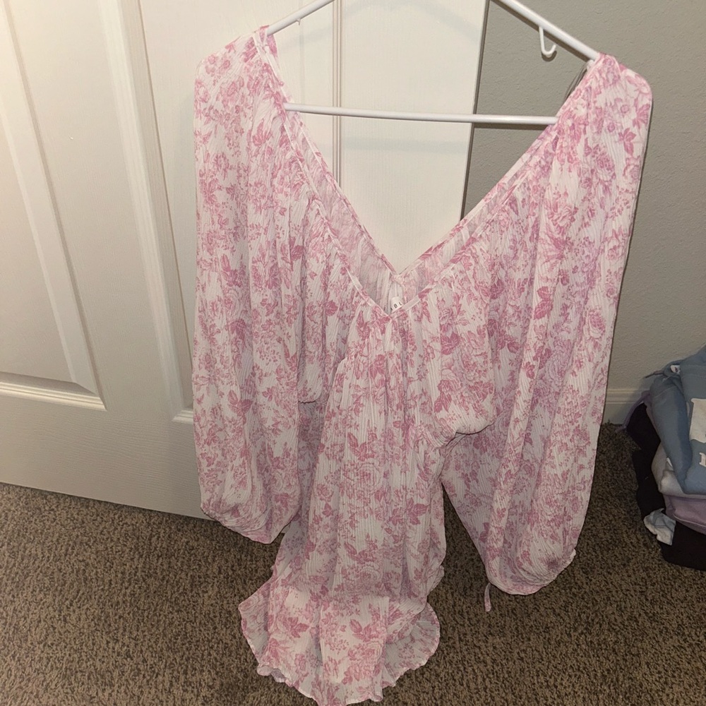 Pink floral dress